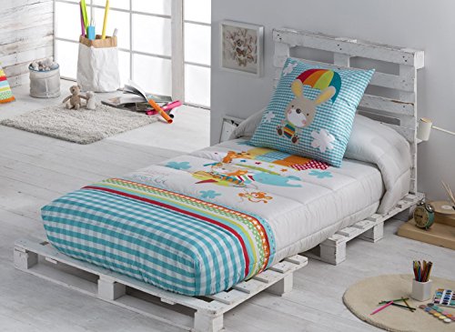 JVR Textilonline - Edredon Ajustable Globus (Cama 90 cm)