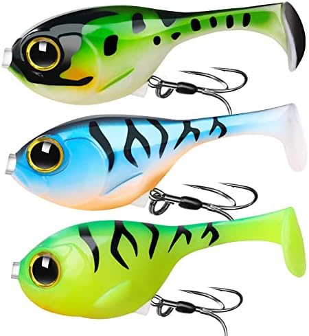 Fishing Lures-Fishing Equipment Fishing Lures bass Fishing Tackle bass Lures Soft Bionic Fishing Lure Fishing Teasers Fishing Bait bass Fishing Lure Fishing Gifts for Men (A-3PCS-2)