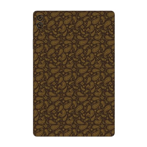 Image of Capes Tablet Skins Compatible with Samsung Galaxy Tab S9 FE Plus | Ultra-Thin Protective Film | Anti-Scratch Vinyl Decal Skin | Not Case /Cover (Brown Paisley, Back Skin)