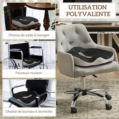 Coussin chaise bureau ergonomique et universel pour soulagement coccyx et sciatique