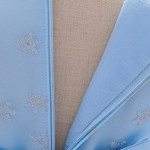 Hularka Baby Girls Round Neck Puff Sleeve Baptism Christening Gowns Embroidery Fluffy Tulle Flower Girls Dress Sky Blue 18-24 Months #TOP3