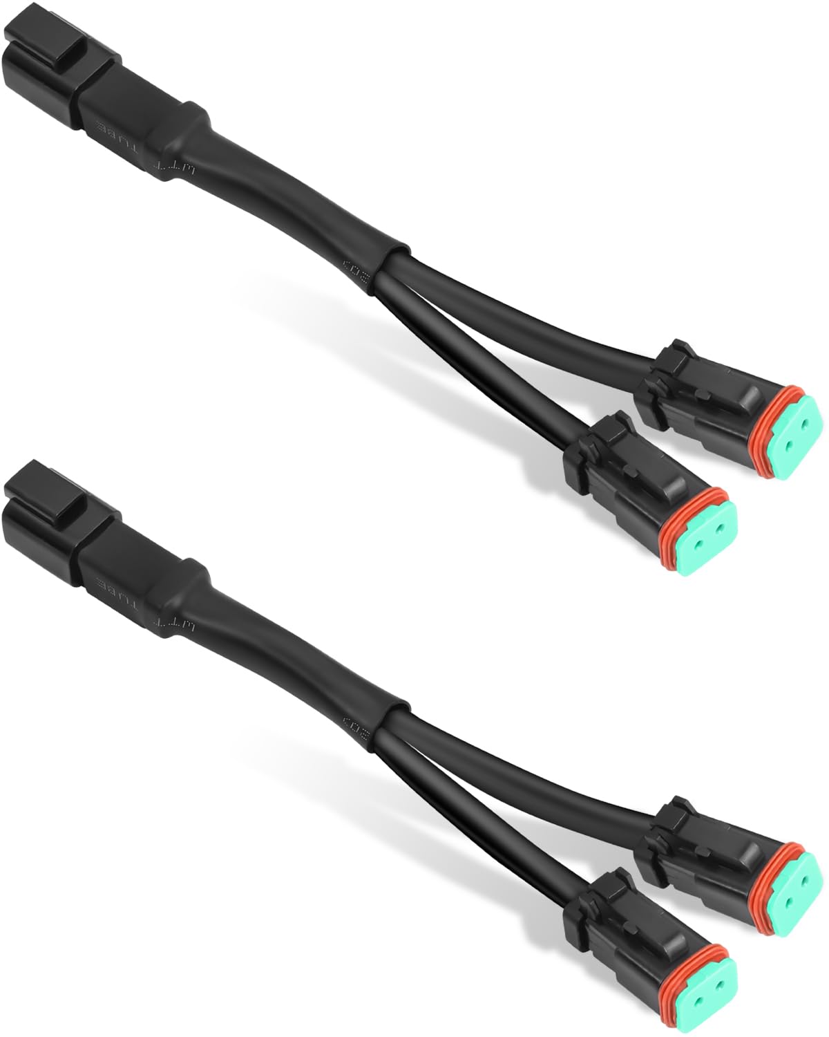 2PCS Deutsch DT DTP Wiring Harness Adapters Connectors Splitters, 2 Pin Waterproof DT Connectors for LED Light Bar LED Pod Fog Lights for ATV UTV Boat Truck Accessories