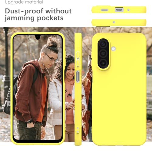 Image of YATWIN Silicone Case for Samsung Galaxy A17 4g /5g, Soft-Touch, Shockproof, DustProof, Antiskid Phone Cover for Samsung Galaxy A17 4g /5g - Yellow