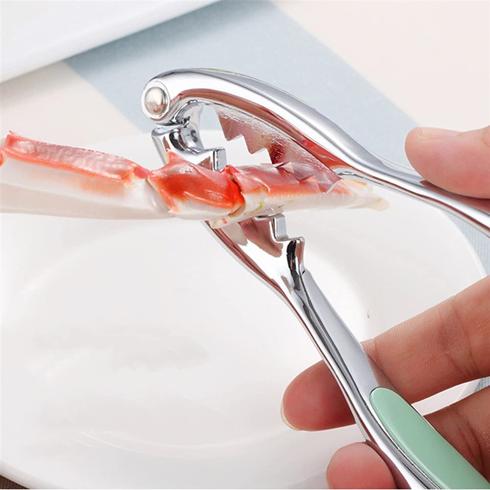 Cracker di Granchio Cracker di Frutti di Mare in Lega di Zinco Strumenti di Frutti di Mare per Mangiare Frutti di Mare Cracker di Frutti di Mare Essere Aperti E Chiusi A 180 Gradi（Verde/Rosa/Blu） CR