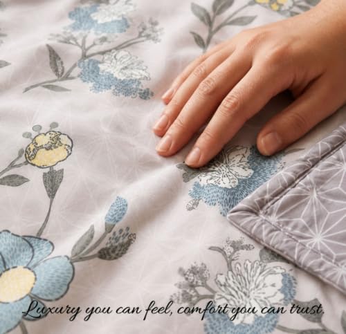 Image of VAS COLLECTIONS Cotton AC Blanket for Double Bed (220x230 cm) | Reversible Soft Lightweight All-Season Blanket | Skin-Friendly & Breathable Comforter (Blue Lagoon), Double
