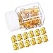 Produktbild 50 Stück Aluminium Dread Lock Verstellbar Metall Cuffs Dreadlocks Perlen Flechtet Haar Schmuck, Golden