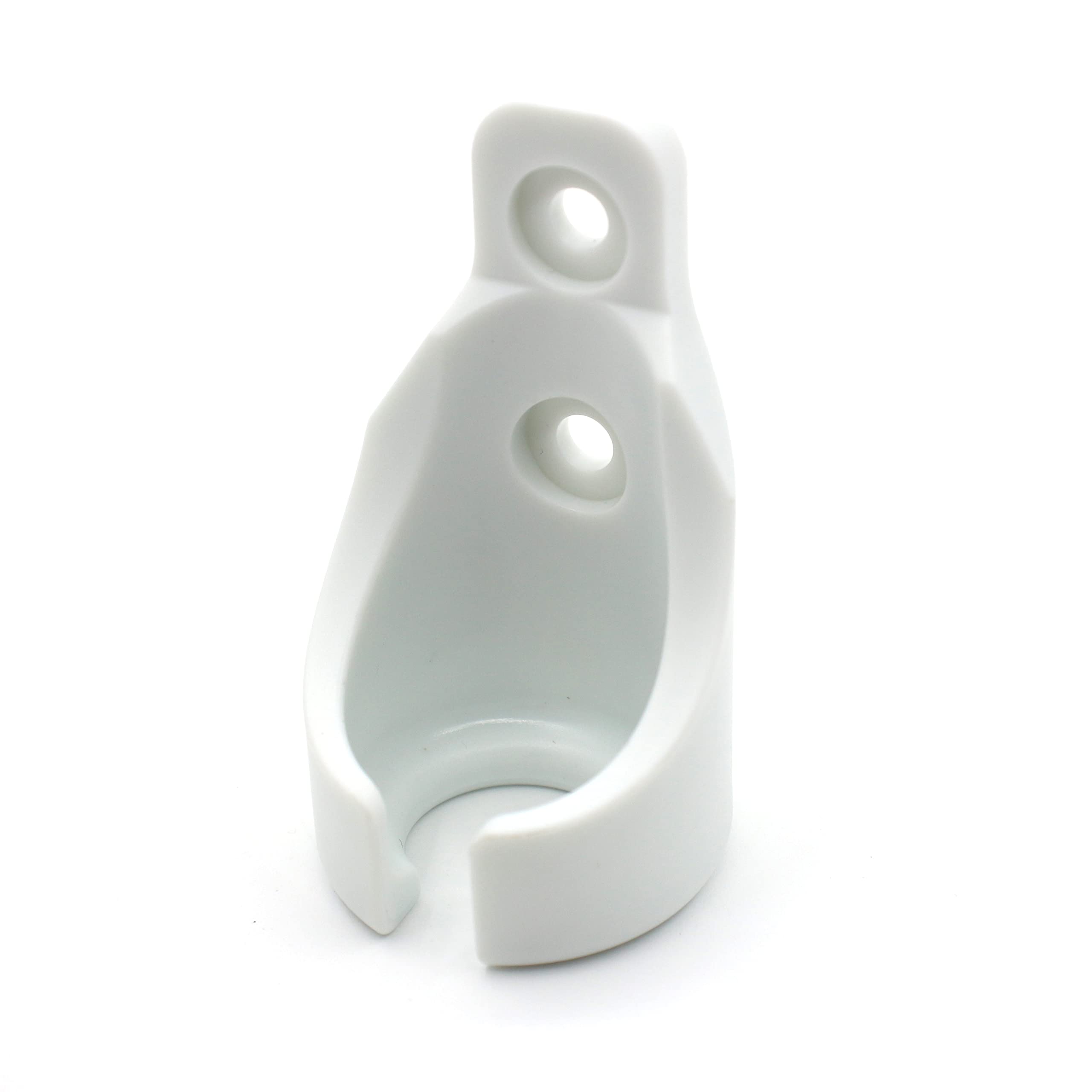 Roller Shade Tie Downs Curtains Tie Back with Holder Receivers Wall Mount Bungee Cords for Exterior Outdoor Deck Patio Pergola Porch Living Room ( 2 Pack) (White, Circle)