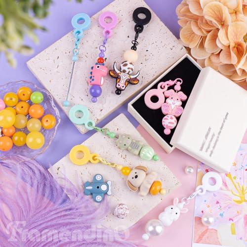 Framendino, 11 Pack Beadable Cup Charm Straw Dangle Adapters for Tumbler Decoration4