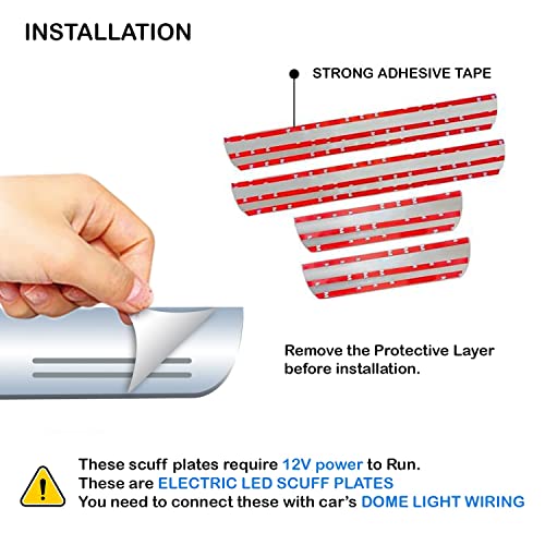 Image of Door Sill /Foot Step Stainless Steel Plates with NIOS (Set of 4 Pcs)