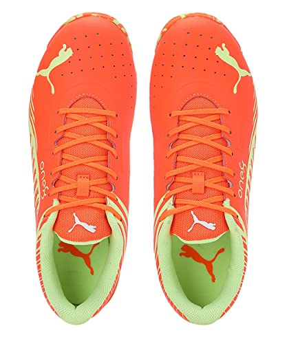 Puma Men 22 FH Rubber Cricket Shoe Ultra Orange-Fast Yellow - Image 8