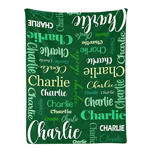 Neniftic Custom Blanket Personalized Throw Blankets with Names Baby Receiving Flannel Blanket for Kids Couples Adults Family