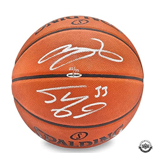 Shaquille Oâ€™Neal & LeBron James Signed Authentic Basketball - Upper Deck - Autographed Basketballs