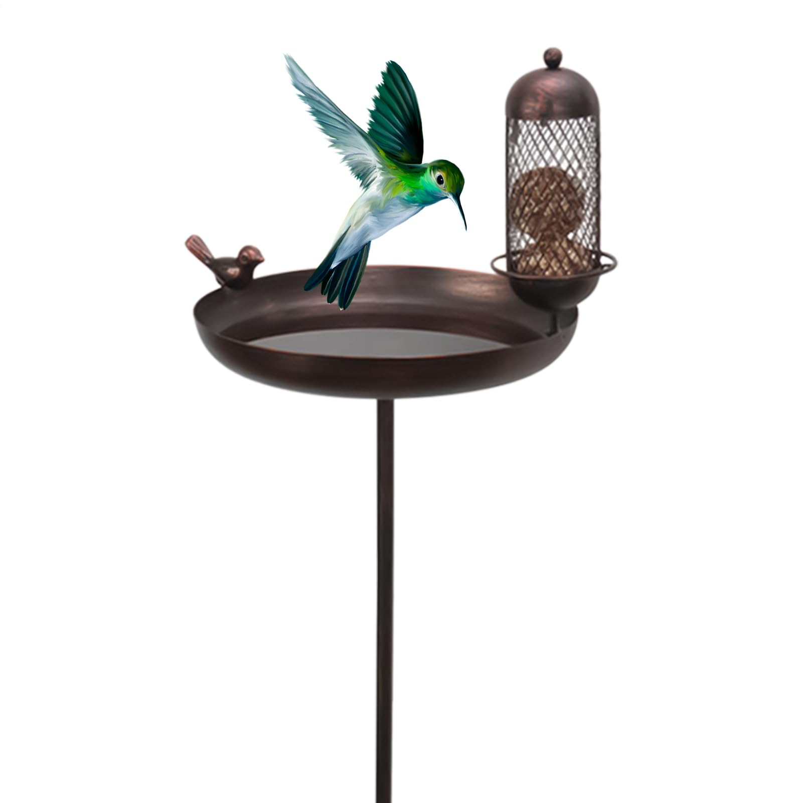 Bain d'oiseaux vintage anti-basculement pour abreuver les animaux sans danger