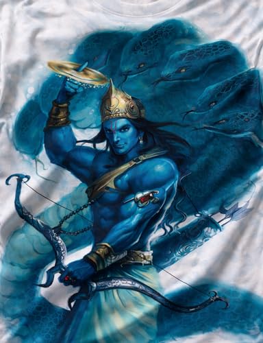 Image of STAND OUT All Over Printed Shiva, Krishna, Hanuman, Kali, Ram and Ravana, Ramayan, Bagavath Githa, Buddha Religious, Spiritual, Hindu Gods T-Shirts