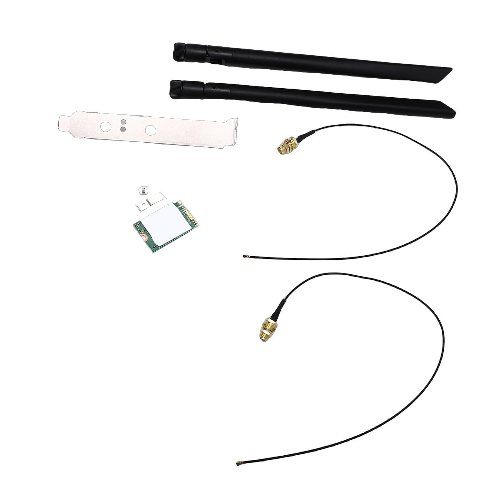 Cuifati Scheda Wireless Tri Band Wi Fi 6E M.2 NGFF 6GHz 5GHz 2.4GHz Bluetooth 5.3, Doppia Staffa per Antenne 8dBi, Supporto 10/11, Aggiornamento per PC Portatile