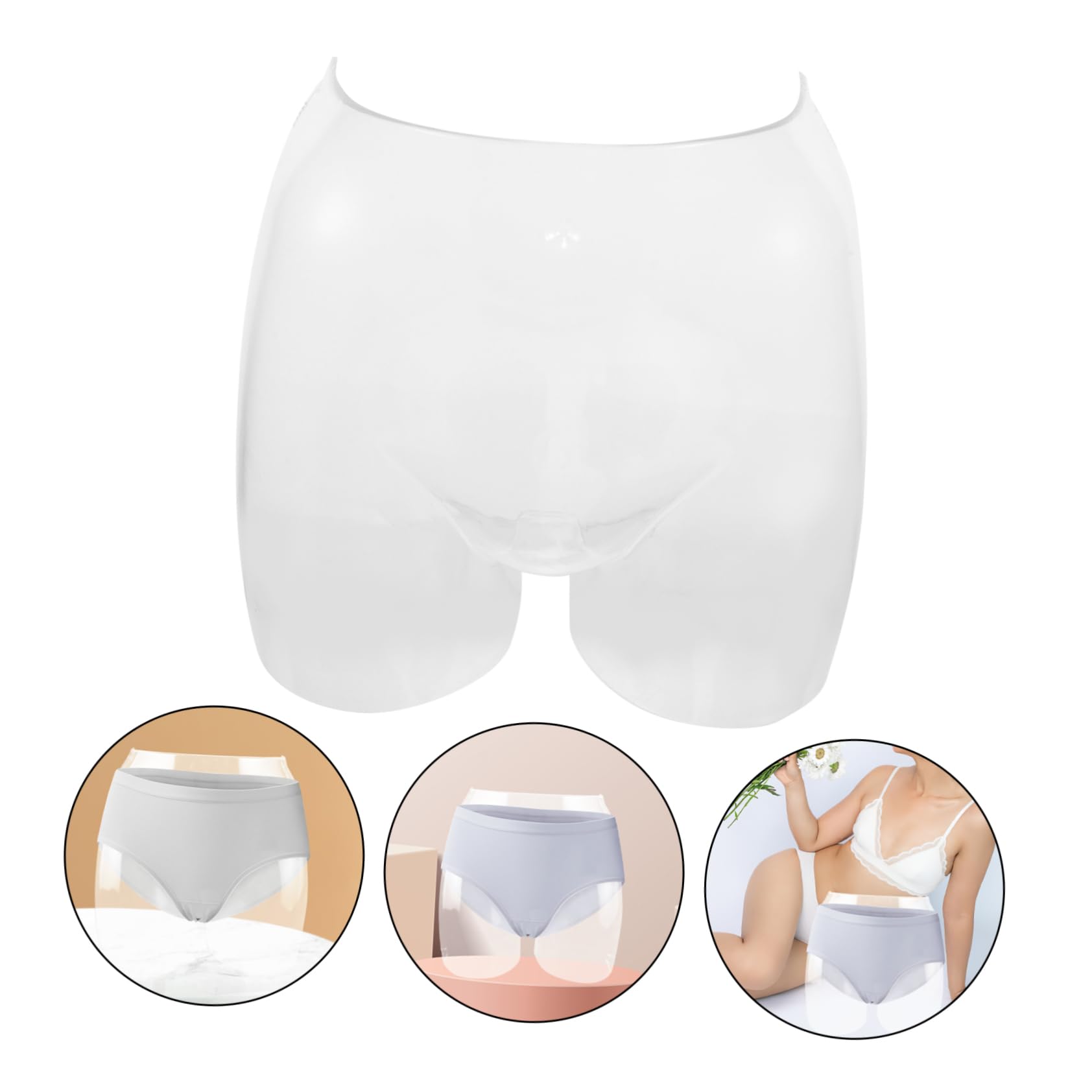 PRETYZOOM Modello di Sedere in Plastica per Esposizione , Espositore per Mutande Leggero e Robusto, Manichino di Fianchi per Negozi al Dettaglio