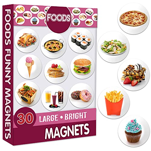 magdum Kühlschrankmagnete Kinder Kinderküche - 30 GROßE Kühlschrank Magnete für Kleinkinder - Kinder Magnete - Kinder küche Spielzeug - Magnete kühlschrank - Kinder kühlschrank - Magnetspiel Cover
