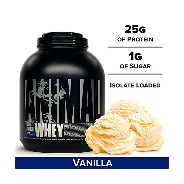 Animal Whey Isolate Whey Protein Powder – Isolate Loaded for Post Workout and Recovery – Low Sugar with Highly Digestible Whey Isolate Protein - Vanilla - 4 Pounds - Image 4