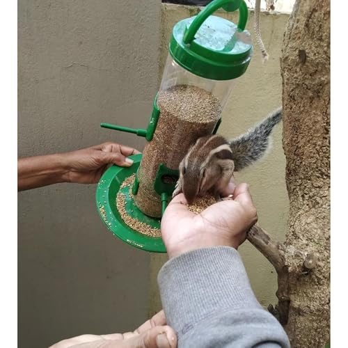 Image of Hanging Bird Feeder for Balcony & Garden 900ml Large Capacity Outdoor Food Feeder for Birds