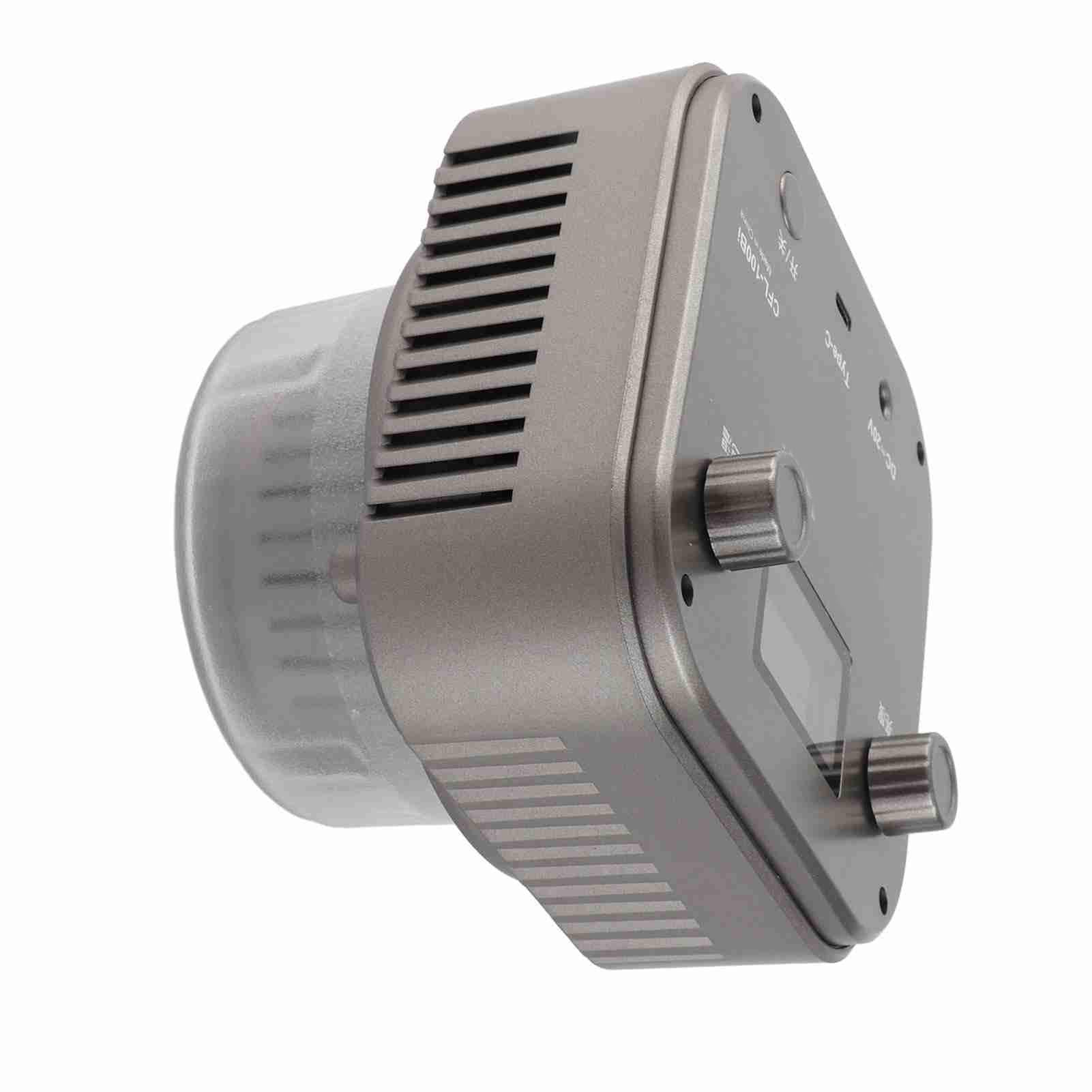 Luce video LED da 100 W CoB Mount 3000 6500K High CRI97 Luce fotografica portatile con ventola di raffreddamento per intervista Vlog Studio Streaming