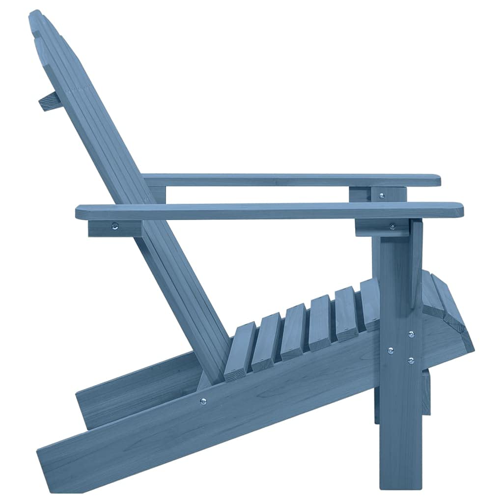 Générique Chaise de Jardin Adirondack Bois de Sapin Massif Bleu Meubles Mobilier de Jardin Sièges de Jardin Chaises de Jardin (Poids 8.15KG)