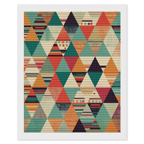Peinture diamant kit complet anti-stress toile grand format 40x50cm avec plateau carré