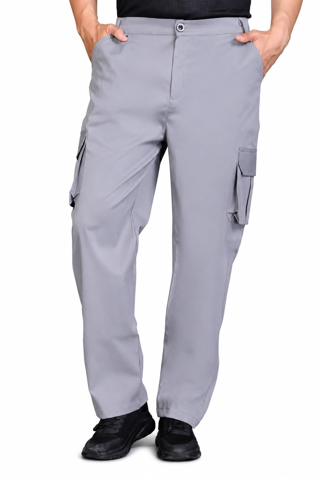 Men's Cotton Twill Cargo Pant |Side & Flap Pocket Trouser Pant |Parallel Leg for Casual Office Work wear Lower| Cargo Style Trouser for Men-image-28
