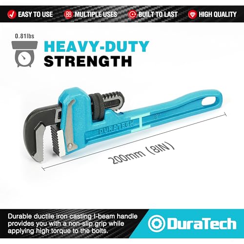 DURATECH 8-Inch Heavy Duty Pipe Wrench