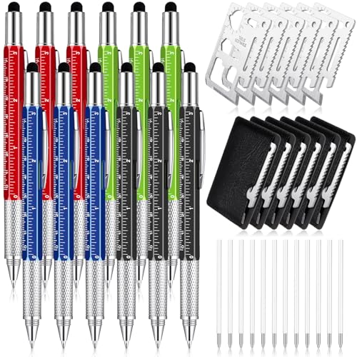 Image of Sabary 36 Pcs Gifts for Fathers Day Multitool Pen Gift for Men Birthday Gift Including 6 in 1 Tool Pen, Stainless Steel 11 in 1 Beer Opener Credit Card Tool and Black Refill(Vivid Colors)