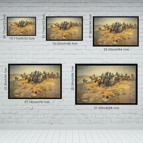 The Alarm Bell toile western Charles M Russell pour créer un espace bureau style chalet