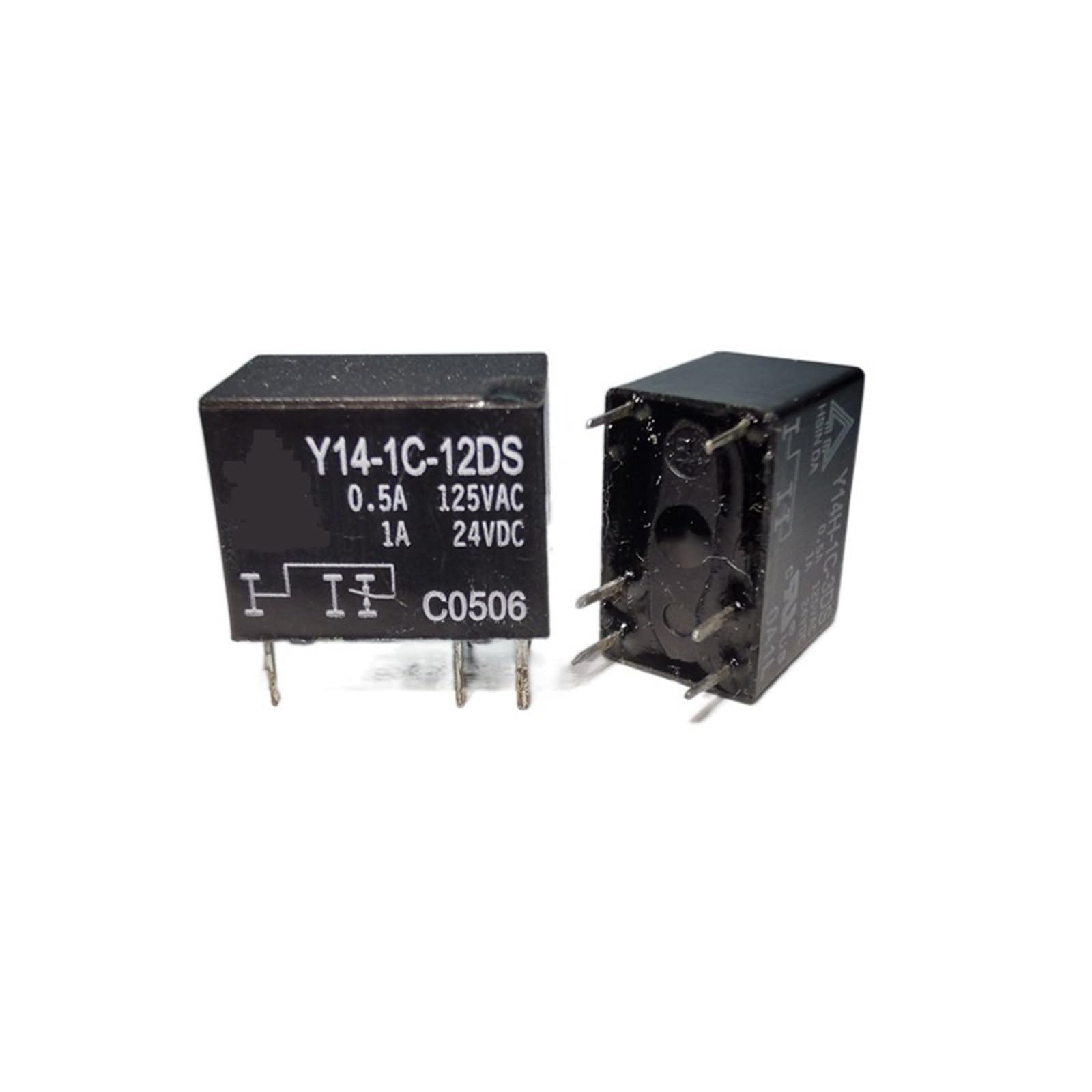 Relais électromagnétique Y14-1C-12DS miniature CC à 6 broches pour PCB