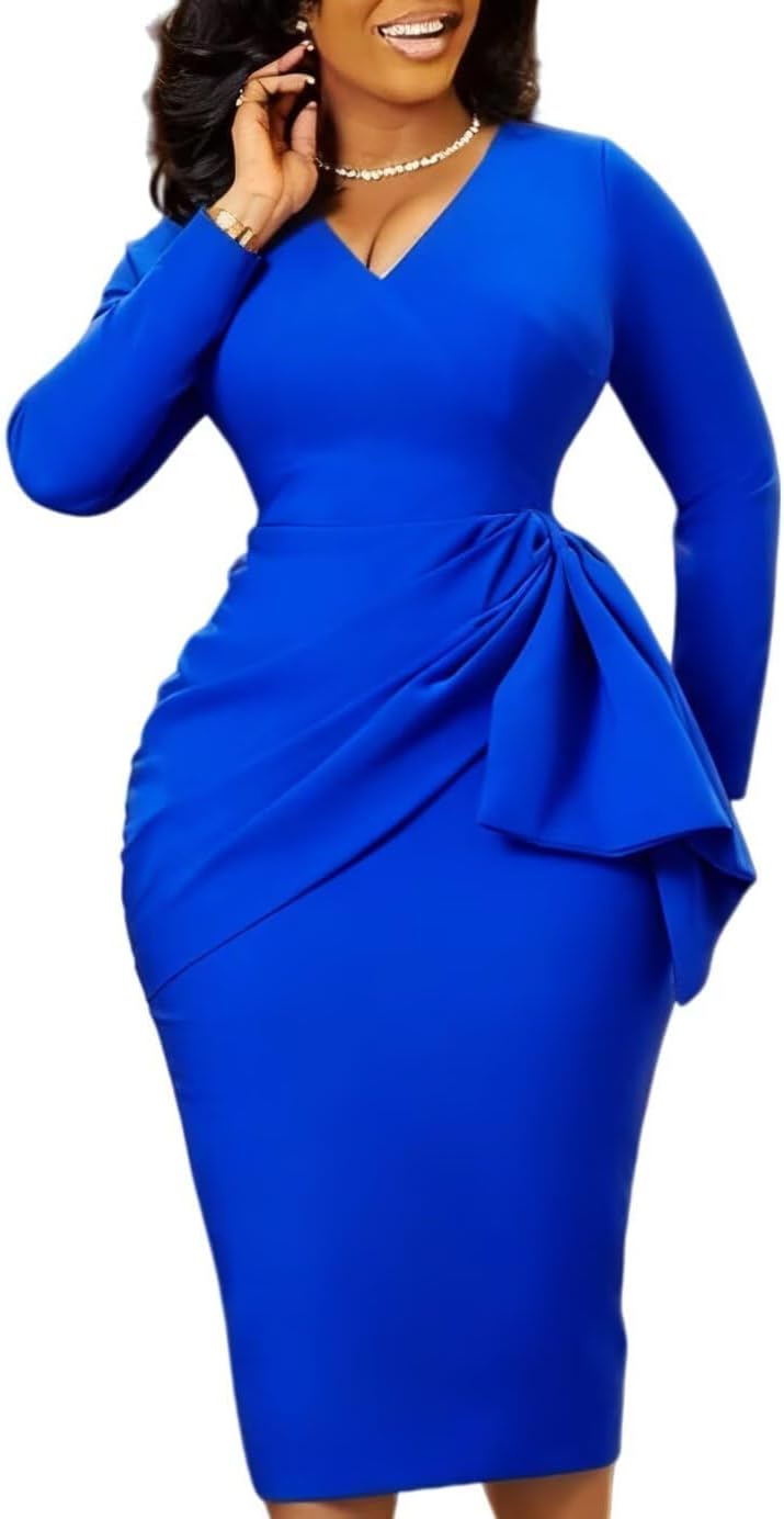 Women's Bodycon Pencil Dress Teacher Office Wear to Work Sheath Suiting Dresses,Casual Party Dress
