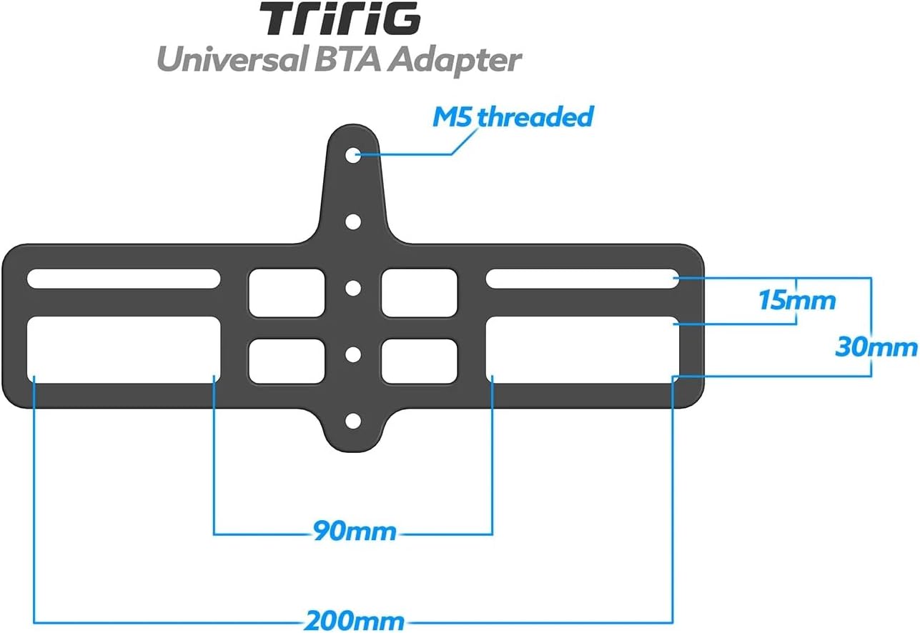 TRIRIG Universal BTA Adapter Plate Front Bike Water Bottle Cage Adapter Lightweight Bridge for Aero Bars Cups & Between-The-arms Aero Hydration System Triathlon Bike Mount Aerodynamic Set U