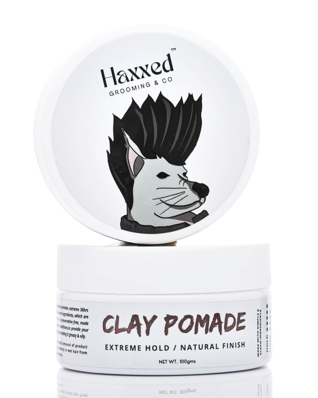 Haxxed Hair Clay for Men | Hair Wax for Men |Pomade For 36 Hours Hold | Natural Hair Pomade & Preservative-Free | Oil based Clay | Matte Finish | Easy Wash Out (100 gm, Pack of 3)