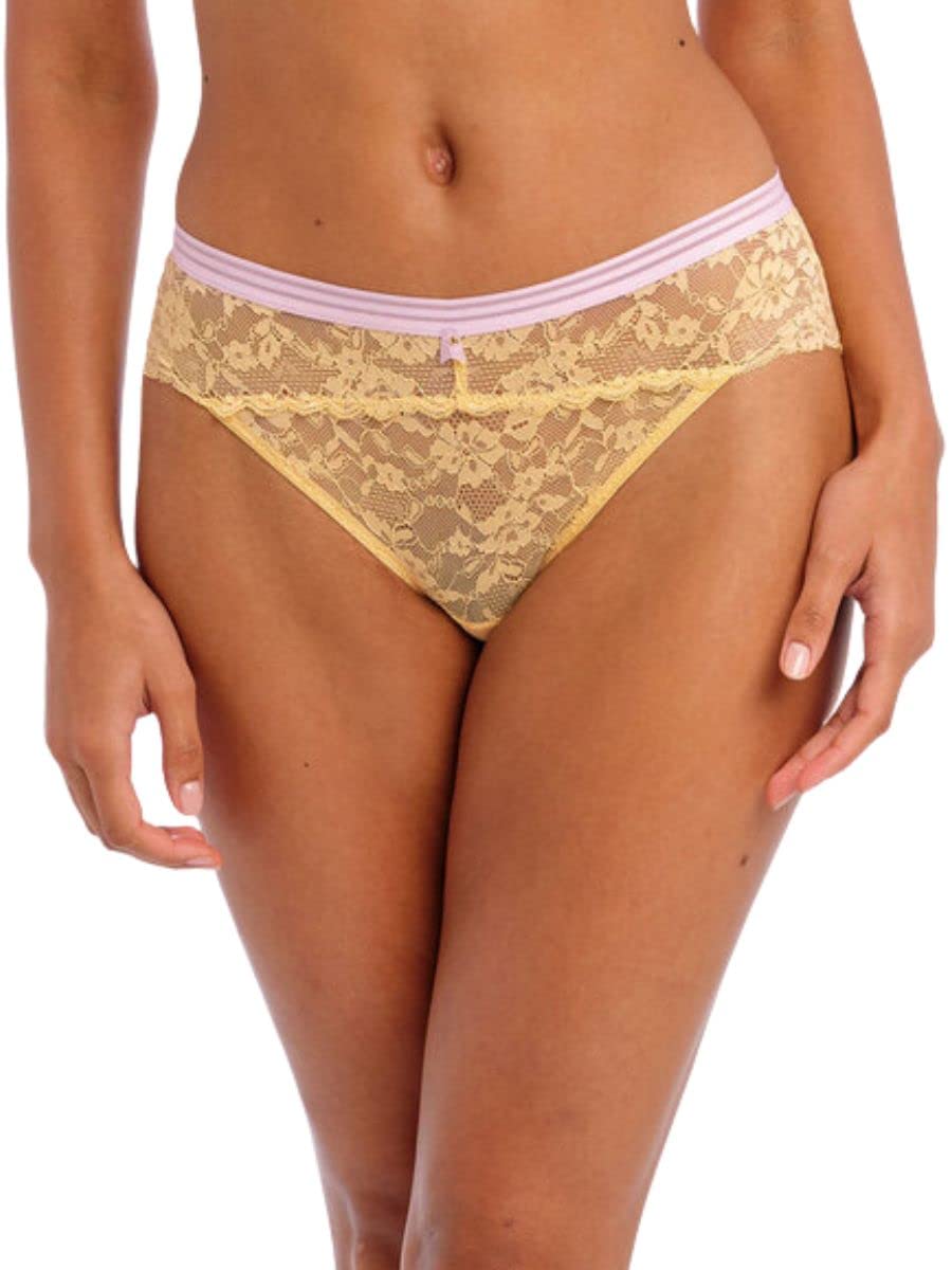 Freya Women's Offbeat Classic Brief Bikini Style Underwear, Lemon Fizz, M