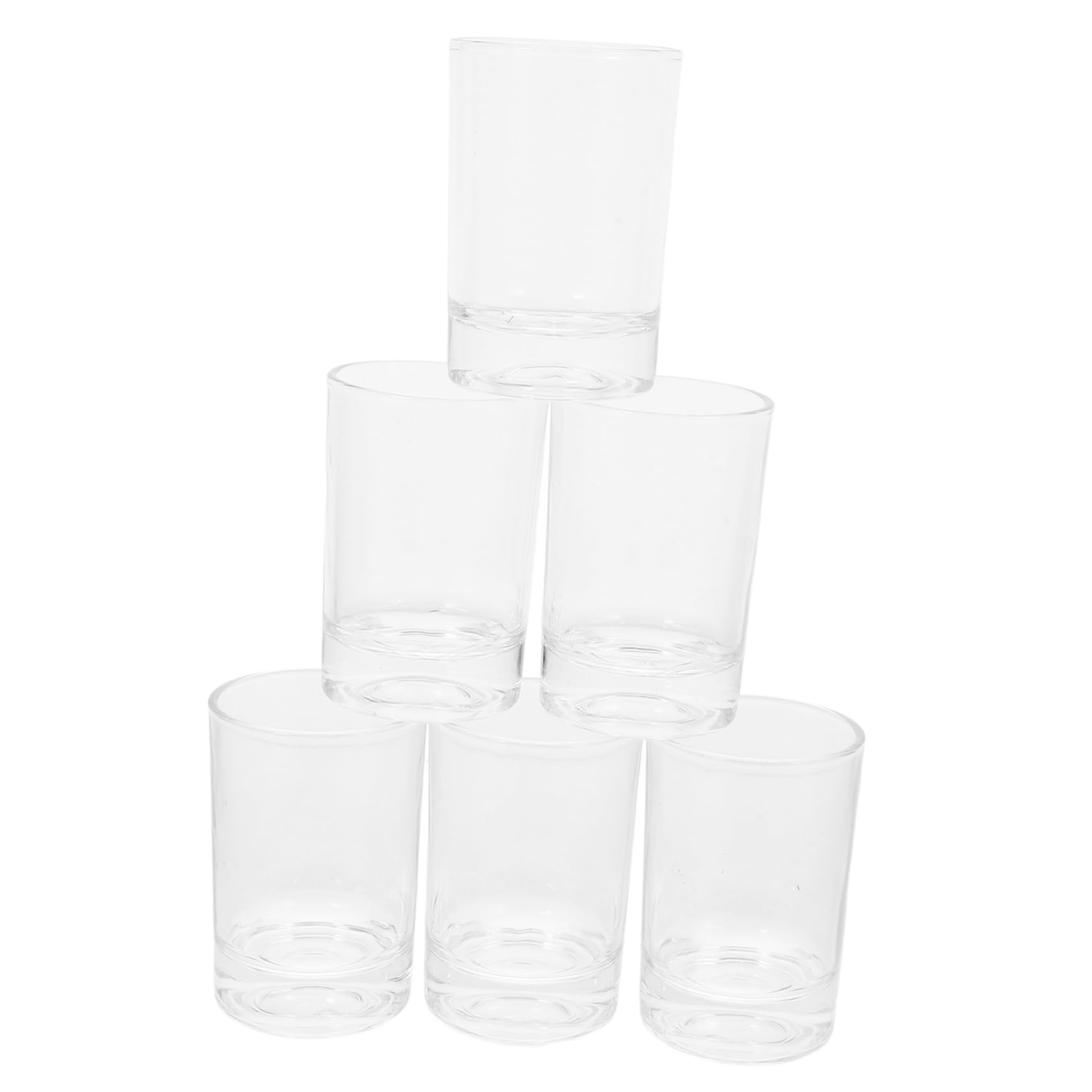 OFFSCH Drinking Glasses 6pcs Glass Cup Water Milk Cup Wine Beer Cocktails Container for Iced Tea Coffee