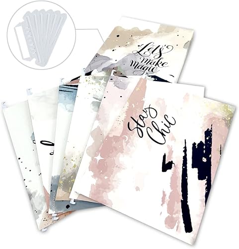 Miniatura 5 de Carpetas colgantes decorativas, archivador, tamaño carta con pestaña ajustable de corte 15, duradero, 6 diseños lindos surtidos, 12 piezas por caja