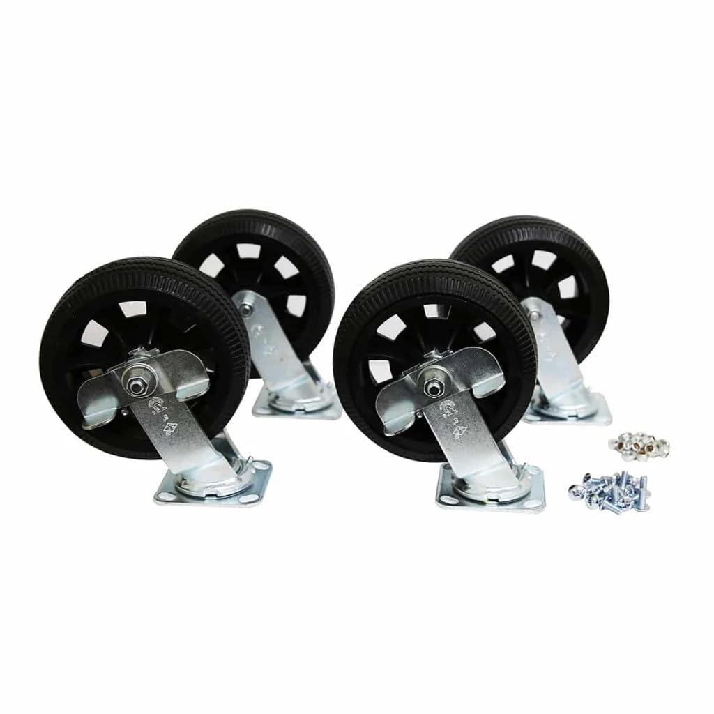 Rough-Terrain 8" Caster Kit for Jetstream and Cyclone 160 Portable Evaporative Coolers by Portacool – Black, Model PARPACCST700