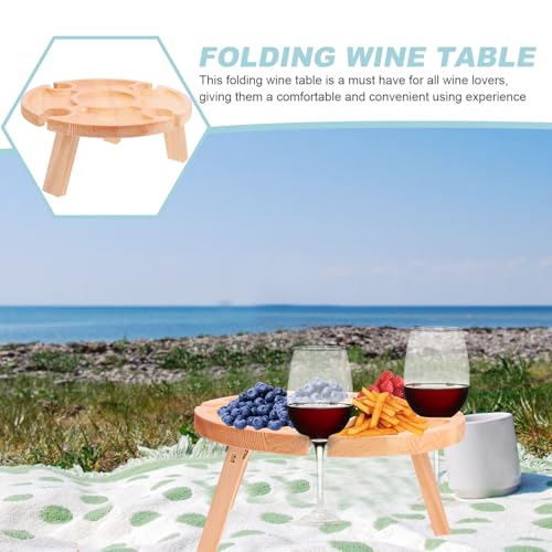 Table d'appoint multifonctionnelle ronde avec support bouteille
