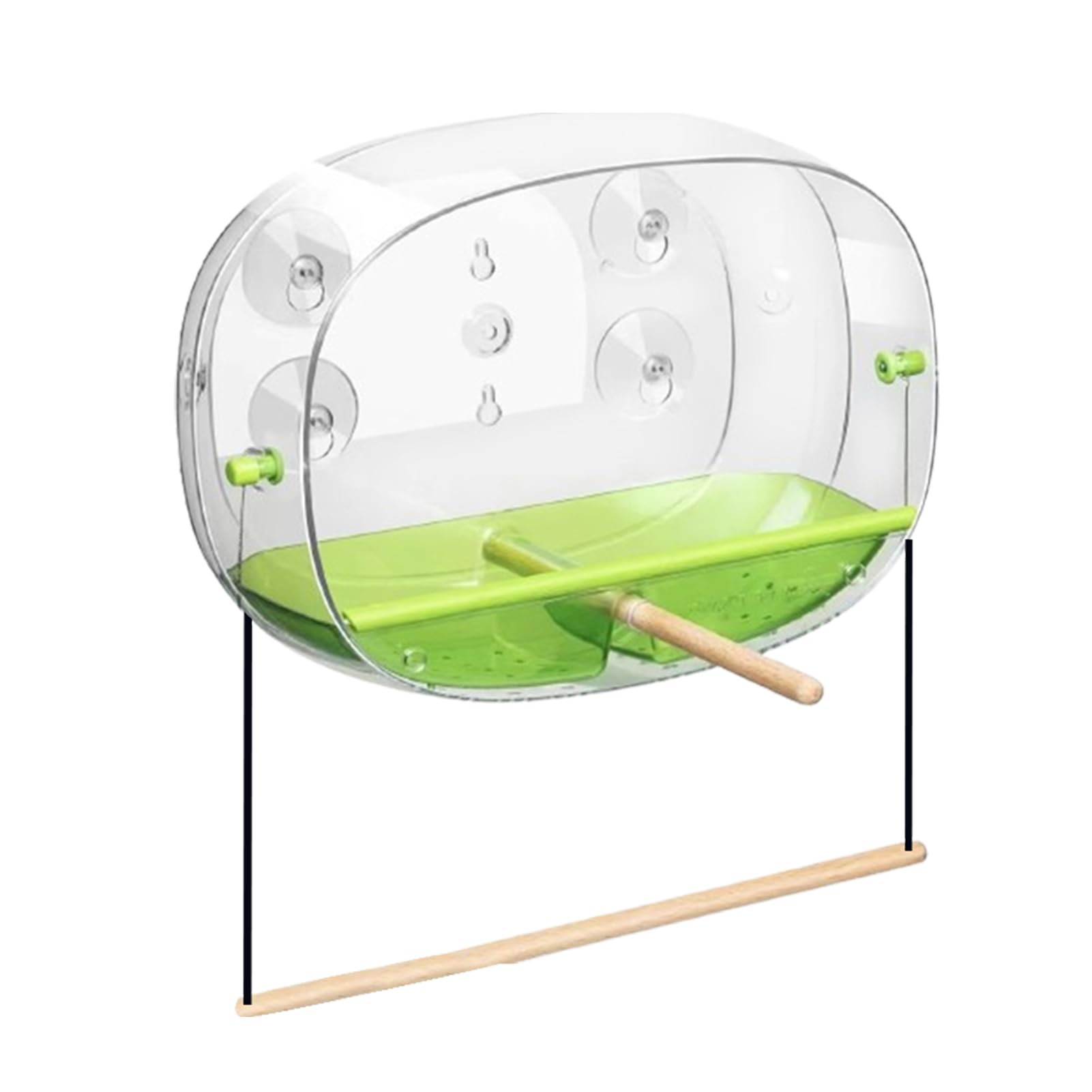 EBoutik Vogelfutterstation Aus Kunststoff – Mit Sauglöchern, Für Fensterbank & Garten, Kleine Vögel