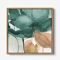 Framed Canvas Wall Art Abstract Colorful Flower Canvas Prints Home Artwork Decoration for Living Room,Bedroom - 16x16 inches