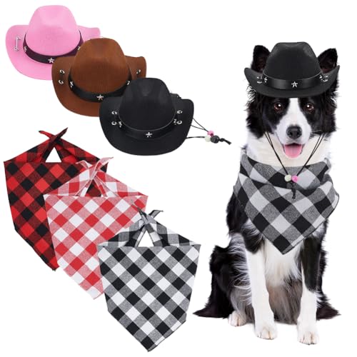 Set 3 Accesorios Disfraz Vaquero para Mascotas
