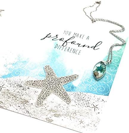 Miniatura 8 de Smiling Wisdom - The Starfish Story - You Make a Profound Difference Tarjeta de felicitación y collar Set de regalo - Mujer