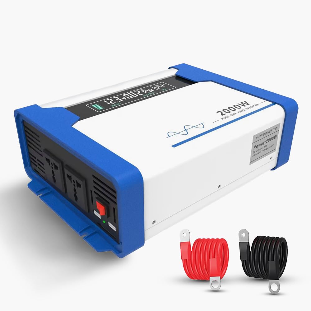 Amazon.co.jp: Anern インバーター 正弦波 12V 100V 2000W 純粋な正弦