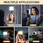 120 LED Selfie Light for iPhone, Portable Phone Light with Clip & Camera Tripod Adapter - 5000mAh Rechargeable, 3 Lighting Modes, CRI 97+ for Video Recording, TikTok, Tripod Mount Rings - Image 2