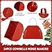 Acrux7 24 Pack Small Cowbells for Sporting Events, 3 Inch Red Metal Cow Bells Noise Makers, Loud Cowbell Bulk Hand Percussion for Football Games, Cheering, Celebrations, Weddings