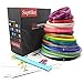3D Pen Filament Refills - 1.75mm 594ft PLA Filament Pack of 18 Colors 32.8ft Each Color and Included Stencil&3D Drawing Board&Spatula