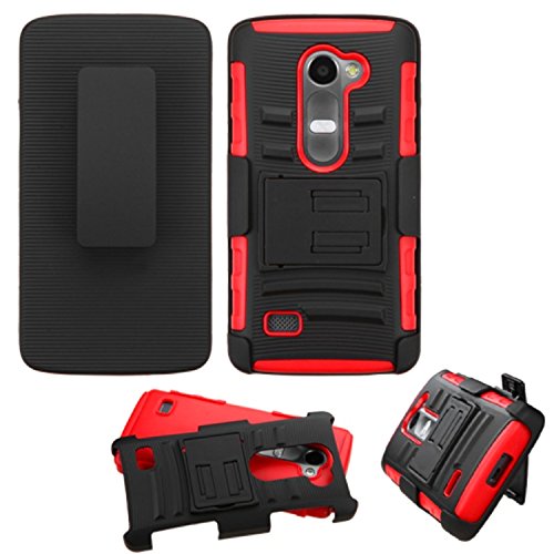Mybat Carrying Case For Lg C40 Leon/H320 - Retail Packaging - Black/Red #TOP9