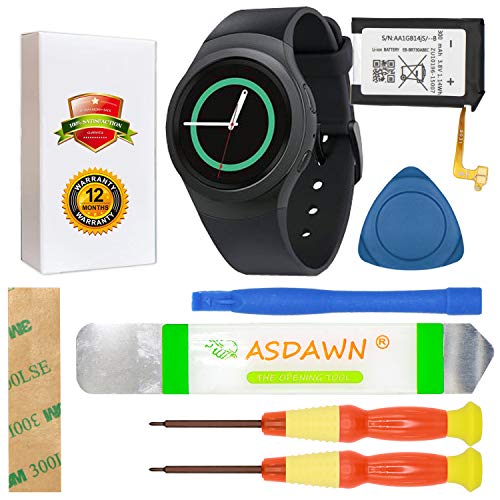 Galaxy Gear S2 EB-BR730ABE Battery Replacement for Samsung Galaxy Gear S2 SM-R730, Gear S2 Classic SM-R735, Gear Sport SM-R600 with Repair Tool Set + Installation Instruction