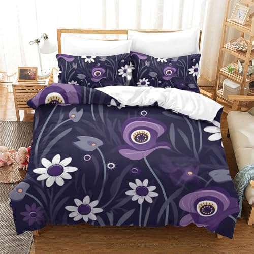 Housse de couette fleurs microfibre zippée : finis les lits défaits - 2